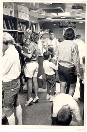 Free download [Joe Porter with patrons on Bookmobile] free photo or picture to be edited with GIMP online image editor